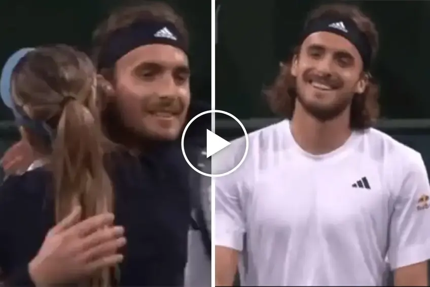 Tsitsipas partage le moment où il a craqué pour Badosa  "L'étreinte à Indian Wells"