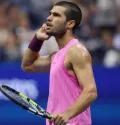 Carlos Alcaraz ému après son premier entraînement à l’US Open devant les fans