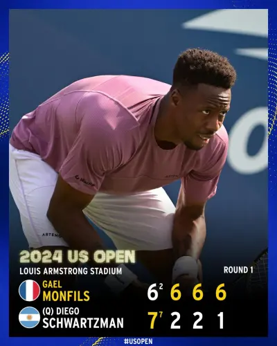 US Open : Gaël Monfils met fin au parcours de Diego Schwartzman en Grand Chelem